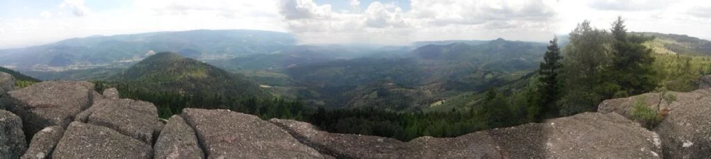 La vallée de la Bruche vue du rocher de Mutzig